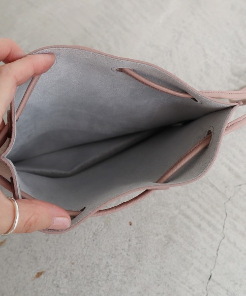 note et silence （ノートエシロンス）の「■FEEL AND TASTE flat bag mini（ハンドバッグ・レディース・カーキオリーブ/ピンク・FREE）」の10枚目の写真