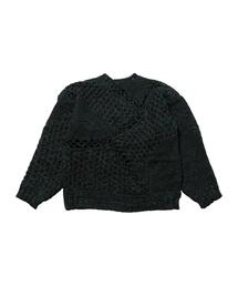 jieda ダークブラウン 編み込みセーター jieda ダークブラウン 編み込みセーター jieda ダークブラウン