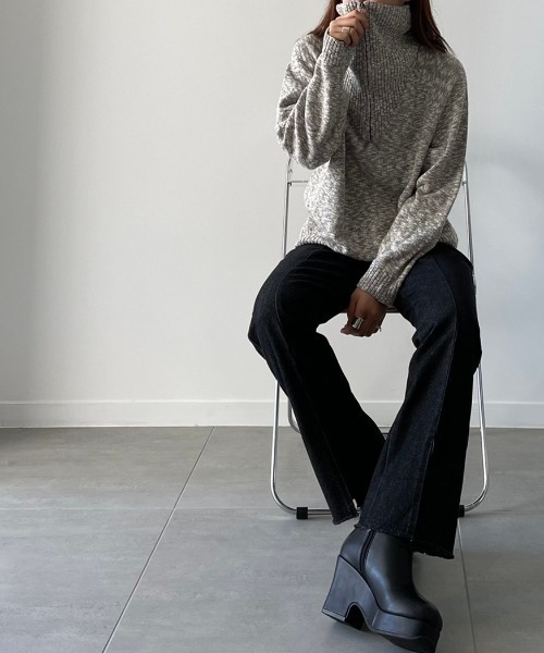 NEUNA(ヌナ)の「トラックソール厚底ヴィーガンレザーレザーブーツ(ブーツ・レディース・ブラック/ブラウン/アイボリー・SMALL/MEDIUM/LARGE)」の14枚目の写真