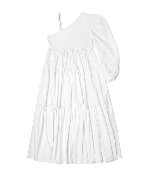 Lyta（リタ）の「ワンショルダーティアードドレス（ワンピース・レディース・ホワイト/ブラック/ライトイエロー・S/M）」の16枚目の写真