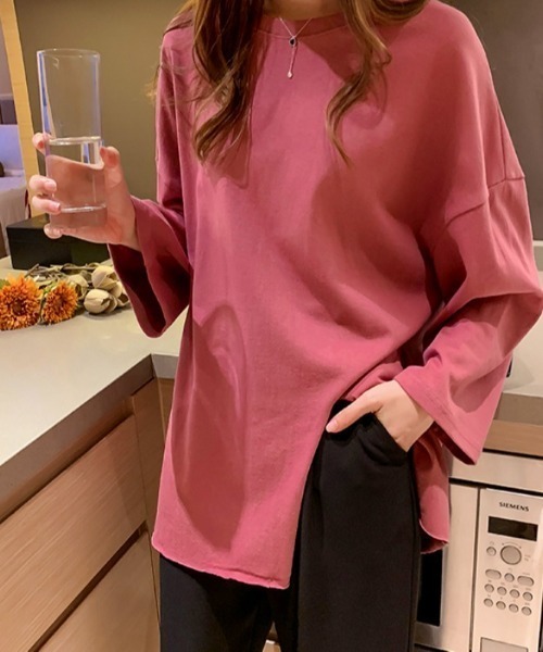 Bifrost(ビフレスト)の「スリットTシャツ(Tシャツ/カットソー・レディース・ホワイト/ピンク/イエロー/ブルー・M/L)」の6枚目の写真