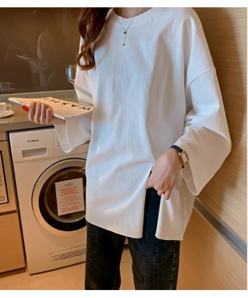 Bifrost(ビフレスト)の「スリットTシャツ(Tシャツ/カットソー・レディース・ホワイト/ピンク/イエロー/ブルー・M/L)」の9枚目の写真
