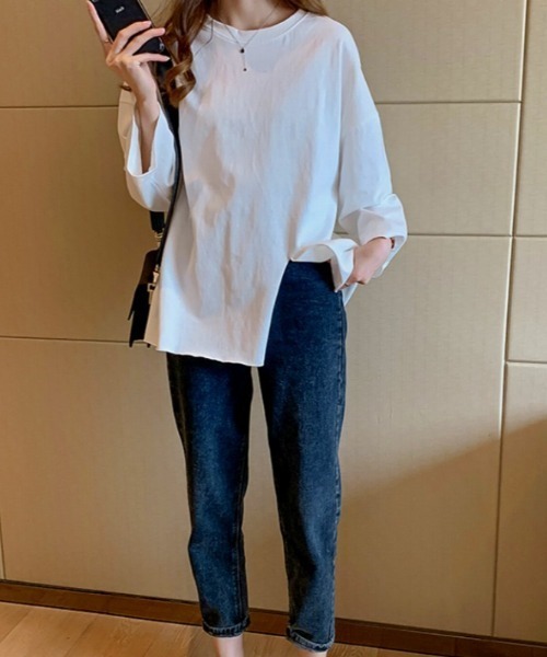 Bifrost(ビフレスト)の「スリットTシャツ(Tシャツ/カットソー・レディース・ホワイト/ピンク/イエロー/ブルー・M/L)」の8枚目の写真