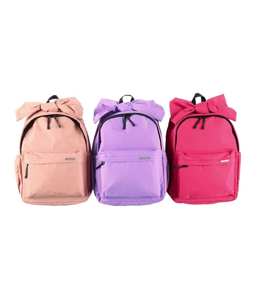 BRANSHES(ブランシェス)の「リボンリュック Mサイズ(バックパック/リュック・キッズ・ピンク/フューシャピンク/ラベンダー・M)」の13枚目の写真