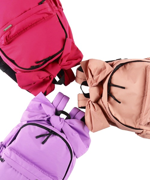 BRANSHES(ブランシェス)の「リボンリュック Mサイズ(バックパック/リュック・キッズ・ピンク/フューシャピンク/ラベンダー・M)」の16枚目の写真