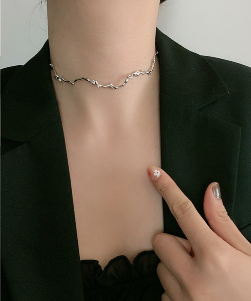 shopnikoniko(ショップニコニコ)の「ウェーブ ネックレス ブレスレット(ネックレス・レディース・A/B・フリー)」の2枚目の写真