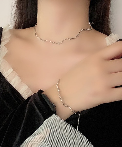 shopnikoniko(ショップニコニコ)の「ウェーブ ネックレス ブレスレット(ネックレス・レディース・A/B・フリー)」の10枚目の写真
