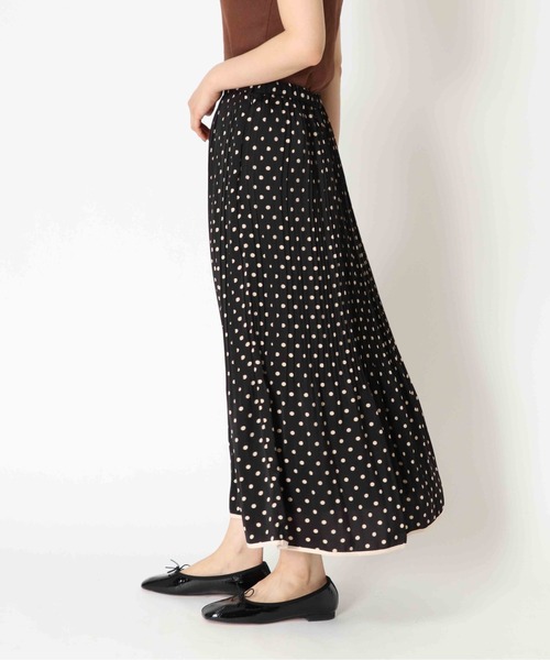 Jines（ジネス）の「ドットプリントプリーツスカート（スカート・レディース・ブラック/ベージュ・38）」の16枚目の写真