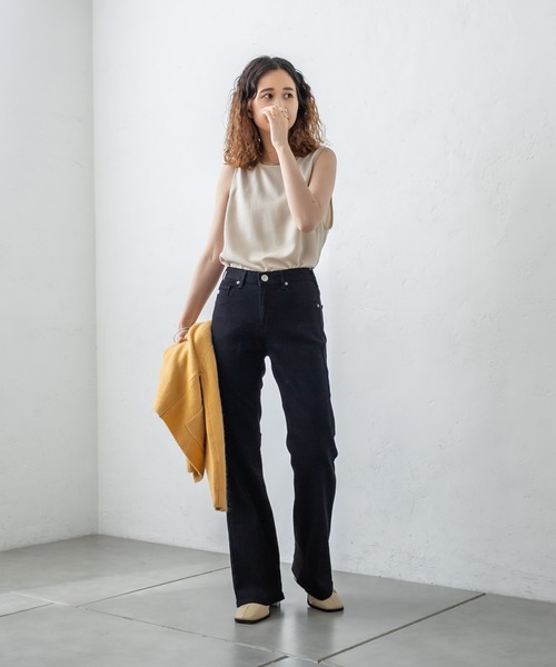 mystic（ミスティック）の「SOMETHING LISA FLARE PANTS（デニムパンツ・レディース・ブルー/ブラック・29/28）」の7枚目の写真