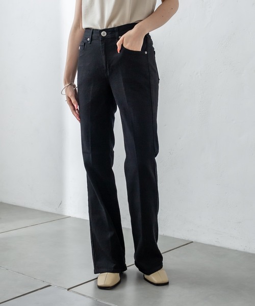 mystic（ミスティック）の「SOMETHING LISA FLARE PANTS（デニムパンツ・レディース・ブルー/ブラック・29/28）」の9枚目の写真