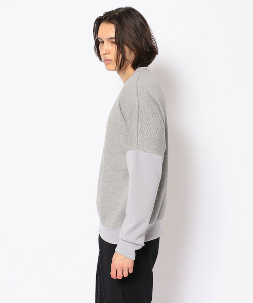 OURET（オーレット）の「OURET (オーレット)ストレッチカノコクルードルマンプルオーバーカットソー（スウェット・メンズ・ブラック/グレー・2/3/1）」の3枚目の写真