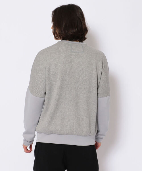 OURET（オーレット）の「OURET (オーレット)ストレッチカノコクルードルマンプルオーバーカットソー（スウェット・メンズ・ブラック/グレー・2/3/1）」の4枚目の写真