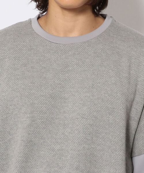 OURET（オーレット）の「OURET (オーレット)ストレッチカノコクルードルマンプルオーバーカットソー（スウェット・メンズ・ブラック/グレー・2/3/1）」の5枚目の写真