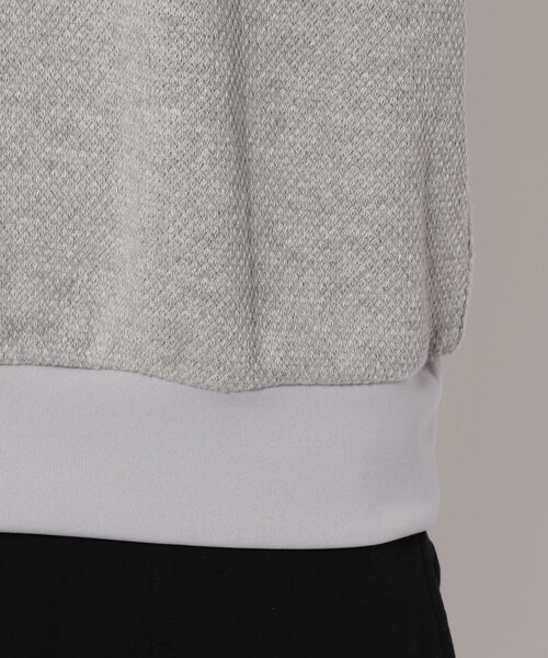 OURET（オーレット）の「OURET (オーレット)ストレッチカノコクルードルマンプルオーバーカットソー（スウェット・メンズ・ブラック/グレー・2/3/1）」の7枚目の写真