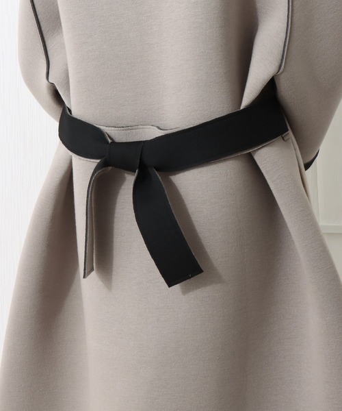 libelle more（リベル モア）の「ボンディングノーカラーコート（ノーカラーコート・レディース・モカ/ブラック/ベージュ/グレー・L/M）」の5枚目の写真