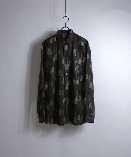 Confirm（コンファーム）の「Confirm / コンファーム LSビッグシルエット総柄シャツ（シャツ/ブラウス・メンズ・ホワイト/ブラック系その他/ブラック/ブラウン・M/L）」の4枚目の写真