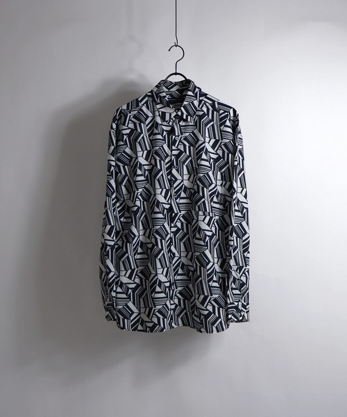 Confirm（コンファーム）の「Confirm / コンファーム LSビッグシルエット総柄シャツ（シャツ/ブラウス・メンズ・ホワイト/ブラック系その他/ブラック/ブラウン・M/L）」の8枚目の写真
