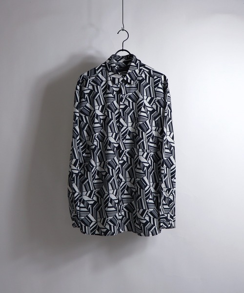 Confirm（コンファーム）の「Confirm / コンファーム LSビッグシルエット総柄シャツ（シャツ/ブラウス・メンズ・ホワイト/ブラック系その他/ブラック/ブラウン・M/L）」の16枚目の写真