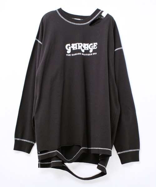 RNA(アールエヌエー)の「M1737 スラッシュガレージロゴTEE(Tシャツ/カットソー・レディース・ブラック/エンジ/ブルー・MEDIUM)」の2枚目の写真