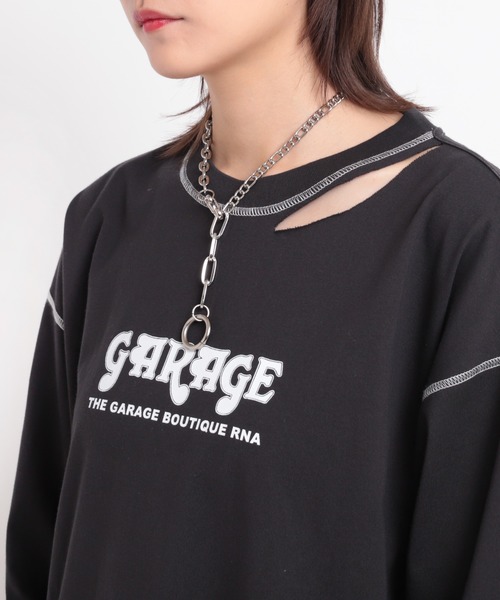 RNA(アールエヌエー)の「M1737 スラッシュガレージロゴTEE(Tシャツ/カットソー・レディース・ブラック/エンジ/ブルー・MEDIUM)」の19枚目の写真