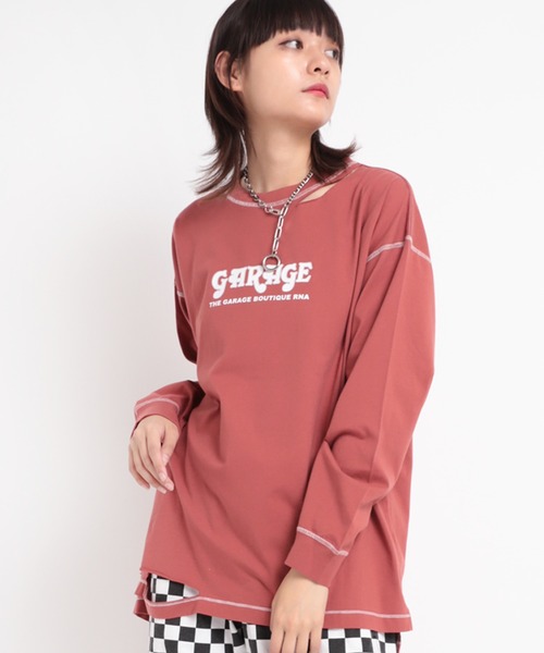 RNA(アールエヌエー)の「M1737 スラッシュガレージロゴTEE(Tシャツ/カットソー・レディース・ブラック/エンジ/ブルー・MEDIUM)」の20枚目の写真