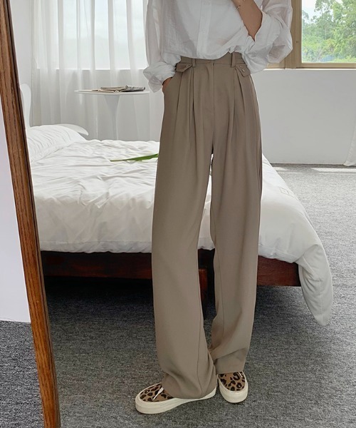 sevens(セブンズ)の「【sevens】ストレッチワイドレッグストレートパンツ(その他パンツ・レディース・ブラック/ベージュ・M/L)」の4枚目の写真