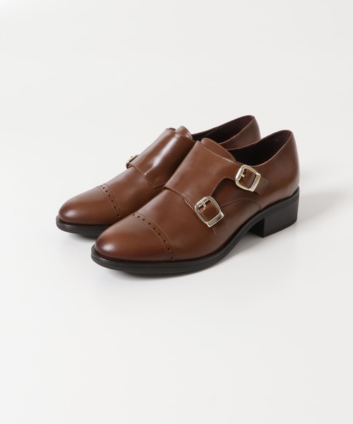URBAN RESEARCH Sonny Label(アーバンリサーチサニーレーベル)の「BRYAN ダブルモンクストラップシューズ(ドレスシューズ・レディース・ブラウン/ブラック・37/38)」の1枚目の写真