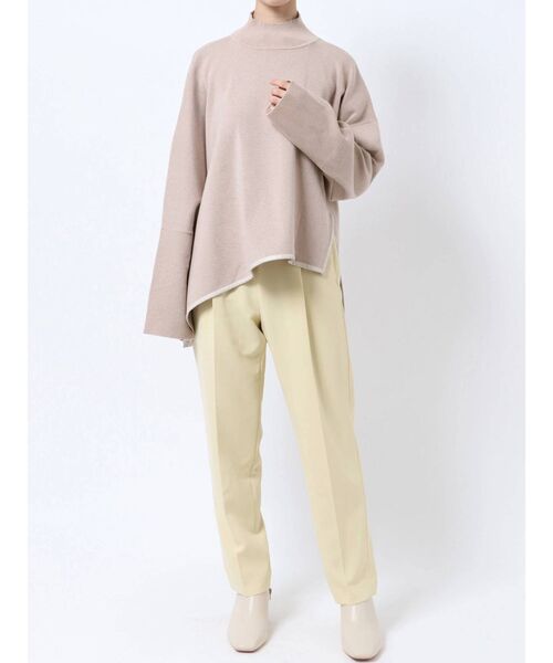 ELENDEEK（エレンディーク）の「フェイクレザーパイピングニット（ニット/セーター・レディース・オフホワイト/ブラック/ベージュ・FREE）」の18枚目の写真