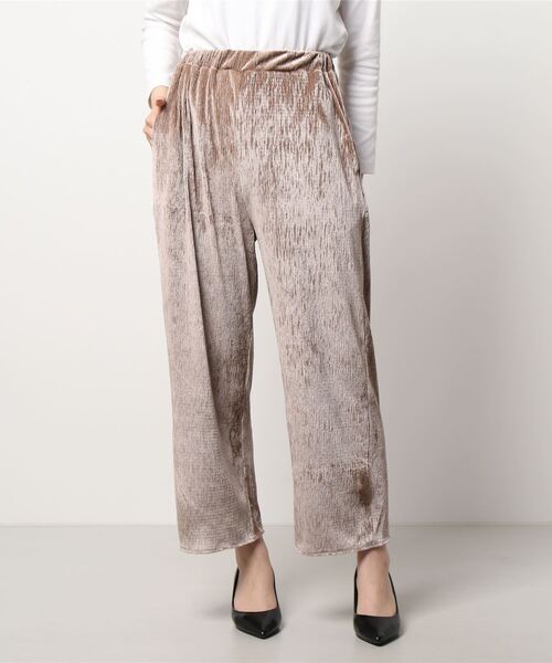 ehka sopo(エヘカソポ)の「ベロアプリーツパンツ(その他パンツ・レディース・キナリ/グレー/ブラウン・フリ-)」の6枚目の写真