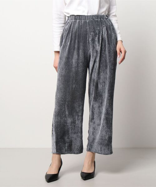 ehka sopo(エヘカソポ)の「ベロアプリーツパンツ(その他パンツ・レディース・キナリ/グレー/ブラウン・フリ-)」の7枚目の写真