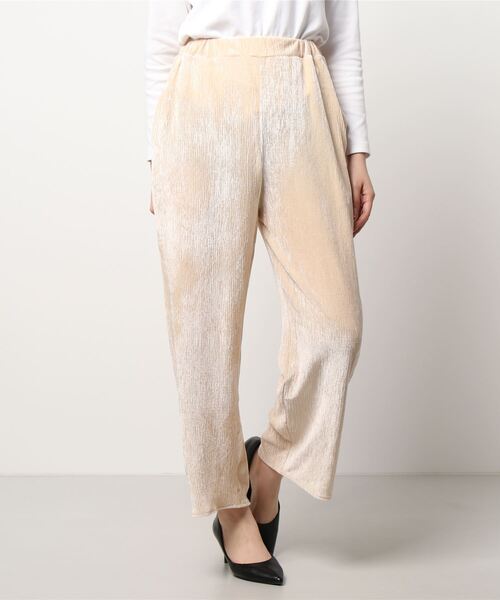 ehka sopo(エヘカソポ)の「ベロアプリーツパンツ(その他パンツ・レディース・キナリ/グレー/ブラウン・フリ-)」の8枚目の写真