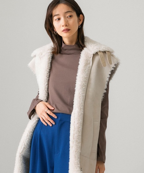 KBF（ケイビーエフ）の「スリットハイネックカットソー（Tシャツ/カットソー・レディース・ブラウン/アイボリー/グリーン系その他・ONE）」の19枚目の写真