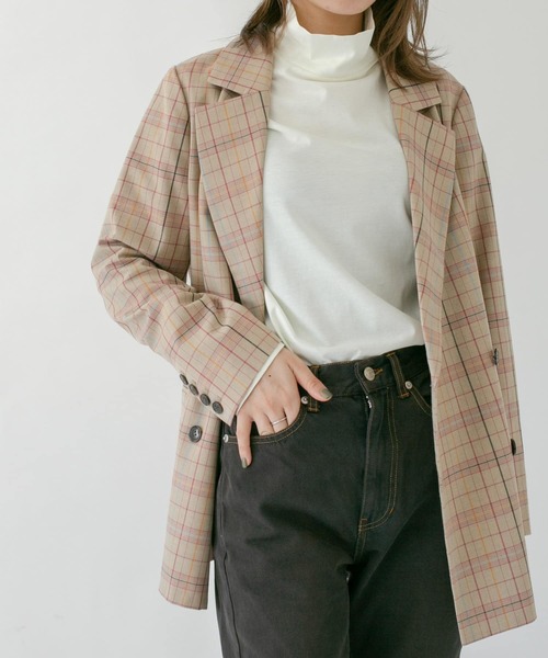 KBF（ケイビーエフ）の「スリットハイネックカットソー（Tシャツ/カットソー・レディース・ブラウン/アイボリー/グリーン系その他・ONE）」の8枚目の写真