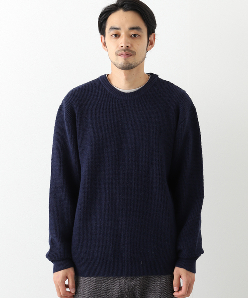 B.C STOCK（ベーセーストック）の「タックガラ クルーニット（ニット/セーター・メンズ・ベージュ/ネイビー/ボルドー・MEDIUM/LARGE）」の19枚目の写真