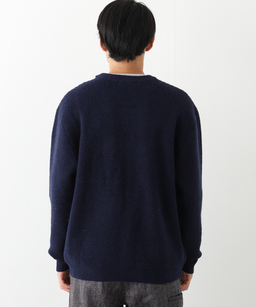 B.C STOCK（ベーセーストック）の「タックガラ クルーニット（ニット/セーター・メンズ・ベージュ/ネイビー/ボルドー・MEDIUM/LARGE）」の17枚目の写真