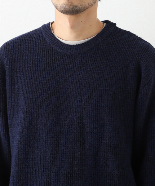 B.C STOCK（ベーセーストック）の「タックガラ クルーニット（ニット/セーター・メンズ・ベージュ/ネイビー/ボルドー・MEDIUM/LARGE）」の16枚目の写真