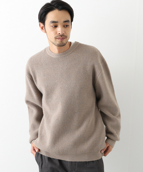 B.C STOCK（ベーセーストック）の「タックガラ クルーニット（ニット/セーター・メンズ・ベージュ/ネイビー/ボルドー・MEDIUM/LARGE）」の7枚目の写真