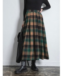 fifth | 【低身長向けサイズあり】チェック柄フレアロングスカート(スカート)