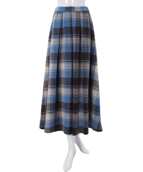 fifth(フィフス)の「【低身長向けサイズあり】チェック柄フレアロングスカート(スカート・レディース・ブラック/ブルー/グリーン/イエロー/グレー/ブラウン・MEDIUM/SMALL)」の16枚目の写真