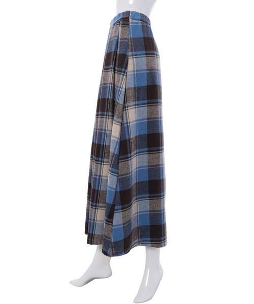 fifth(フィフス)の「【低身長向けサイズあり】チェック柄フレアロングスカート(スカート・レディース・ブラック/ブルー/グリーン/イエロー/グレー/ブラウン・MEDIUM/SMALL)」の10枚目の写真