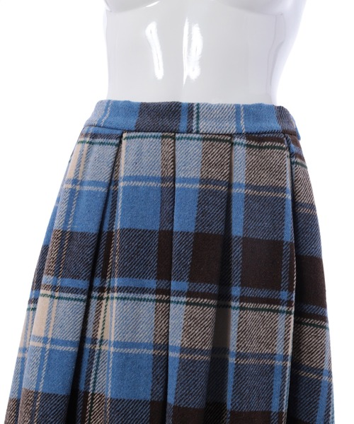 fifth(フィフス)の「【低身長向けサイズあり】チェック柄フレアロングスカート(スカート・レディース・ブラック/ブルー/グリーン/イエロー/グレー/ブラウン・MEDIUM/SMALL)」の12枚目の写真