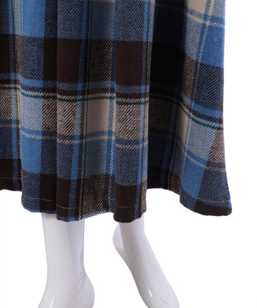 fifth(フィフス)の「【低身長向けサイズあり】チェック柄フレアロングスカート(スカート・レディース・ブラック/ブルー/グリーン/イエロー/グレー/ブラウン・MEDIUM/SMALL)」の13枚目の写真