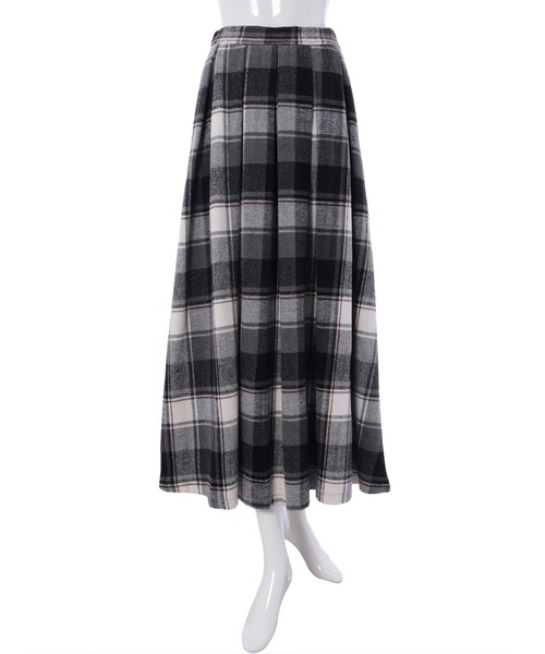 fifth(フィフス)の「【低身長向けサイズあり】チェック柄フレアロングスカート(スカート・レディース・ブラック/ブルー/グリーン/イエロー/グレー/ブラウン・MEDIUM/SMALL)」の17枚目の写真