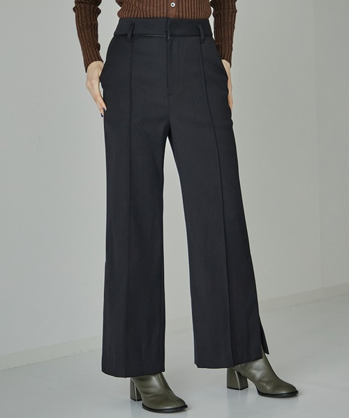 city(シティ)の「【CITY】カラーベーシックストレートパンツ(その他パンツ・レディース・ブラック/グリーン/レモンイエロー・2/1)」の2枚目の写真