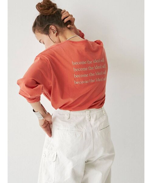 Ungrid（アングリッド）の「UngridロゴエンブロイダリーロングスリーブTee（Tシャツ/カットソー・レディース・オフホワイト/チャコールグレー/オレンジ/ミント・FREE）」の22枚目の写真