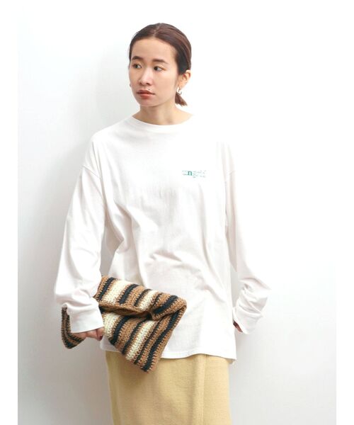 Ungrid（アングリッド）の「UngridロゴエンブロイダリーロングスリーブTee（Tシャツ/カットソー・レディース・オフホワイト/チャコールグレー/オレンジ/ミント・FREE）」の18枚目の写真