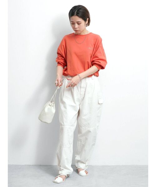 Ungrid（アングリッド）の「UngridロゴエンブロイダリーロングスリーブTee（Tシャツ/カットソー・レディース・オフホワイト/チャコールグレー/オレンジ/ミント・FREE）」の19枚目の写真