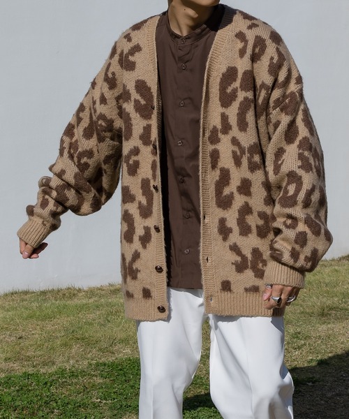 kutir（クティール）の「アソート起毛カーディガン（カーディガン/ボレロ・メンズ・レオパード/オレンジ/イエロー/カーキ/ダークパープル・MEDIUM/LARGE）」の5枚目の写真