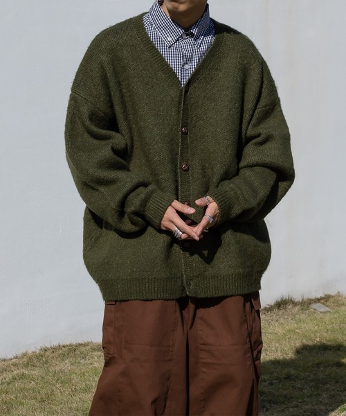 kutir（クティール）の「アソート起毛カーディガン（カーディガン/ボレロ・メンズ・レオパード/オレンジ/イエロー/カーキ/ダークパープル・MEDIUM/LARGE）」の2枚目の写真