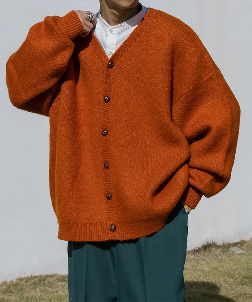 kutir（クティール）の「アソート起毛カーディガン（カーディガン/ボレロ・メンズ・レオパード/オレンジ/イエロー/カーキ/ダークパープル・MEDIUM/LARGE）」の4枚目の写真